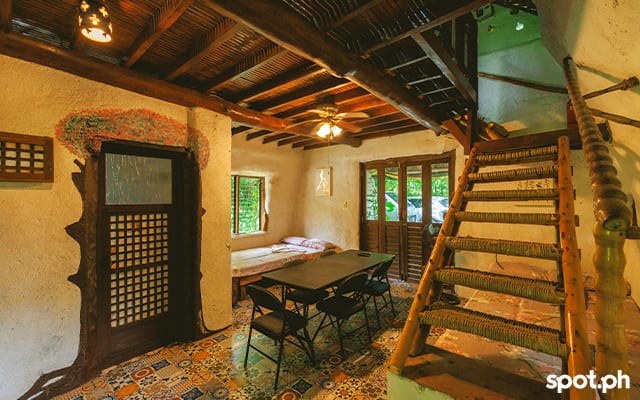 This is the interior of the Earth House.